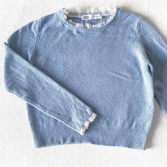 Zara Lace trim Sweater - Picture 2 of 9